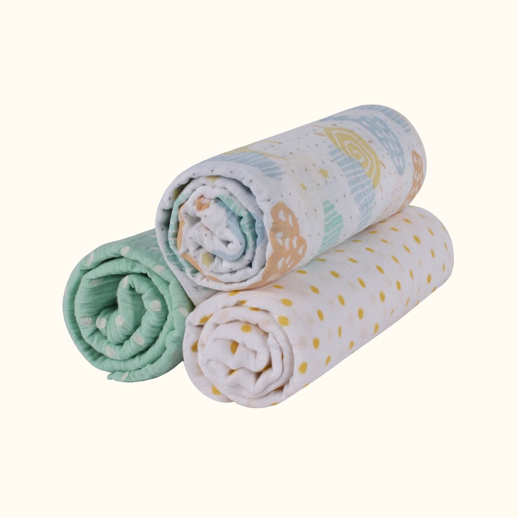 Abracadabra Swaddles (Set of 3) Lost in Clouds