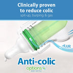 Dr. Brown’s Anti-Colic Options+ Narrow Glass Baby Bottle, 8oz/250ML, 2-Pack