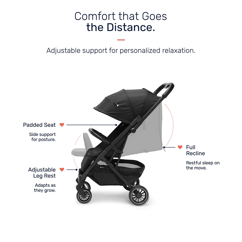 Growgether Velox Baby Stroller for Structured City Stability | Thick Padded Seat, Large Storage & UV-Protected Canopy | 0-4 years