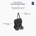 Growgether Velox Baby Stroller for Structured City Stability | Thick Padded Seat, Large Storage & UV-Protected Canopy | 0-4 years