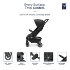 Growgether Velox Baby Stroller for Structured City Stability | Thick Padded Seat, Large Storage & UV-Protected Canopy | 0-4 years