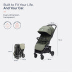Growgether Velox Baby Stroller for Structured City Stability | Thick Padded Seat, Large Storage & UV-Protected Canopy | 0-4 years