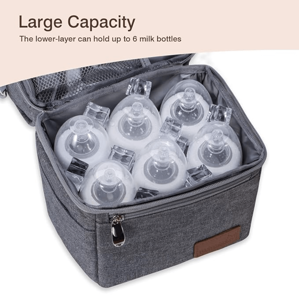 Momcozy Multi-Function Breast Milk Cooler Bag – Grey