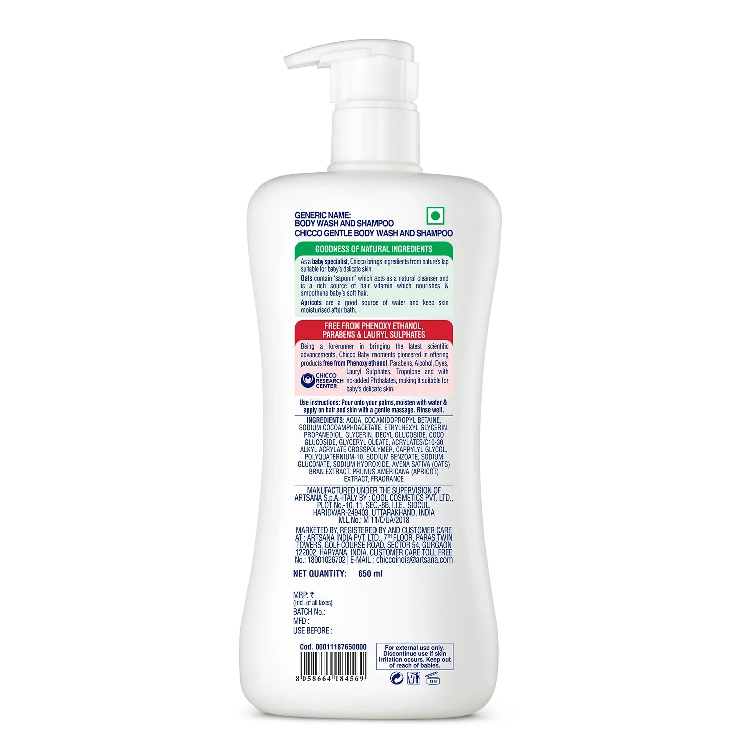 Baby Moments Gentle Bodywash & Shampoo 650 ml