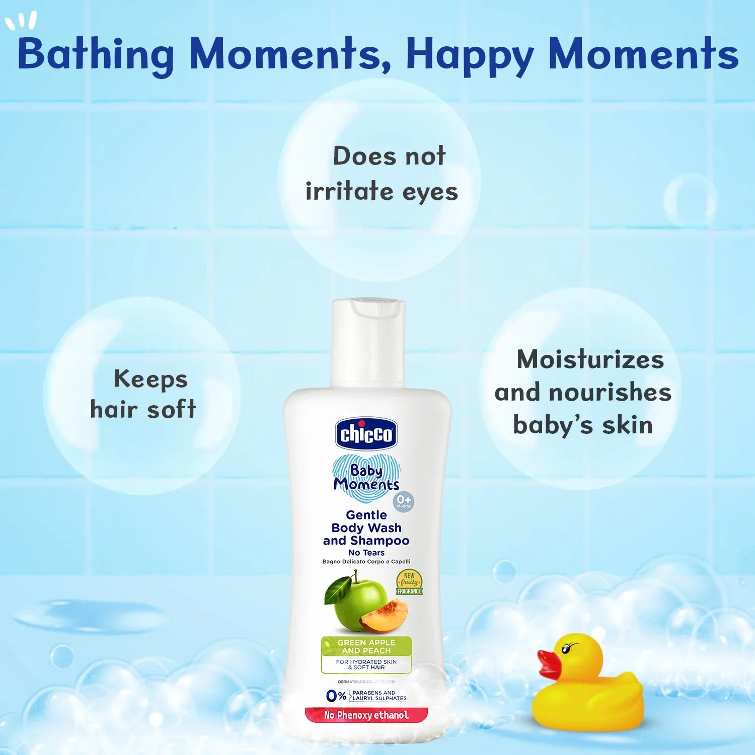 Baby Moments Gentle Bodywash & Shampoo Green Apple 100ml