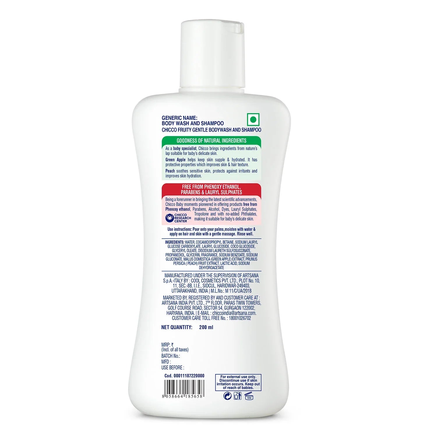 Baby Moments Gentle Bodywash & Shampoo Green Apple 200ml