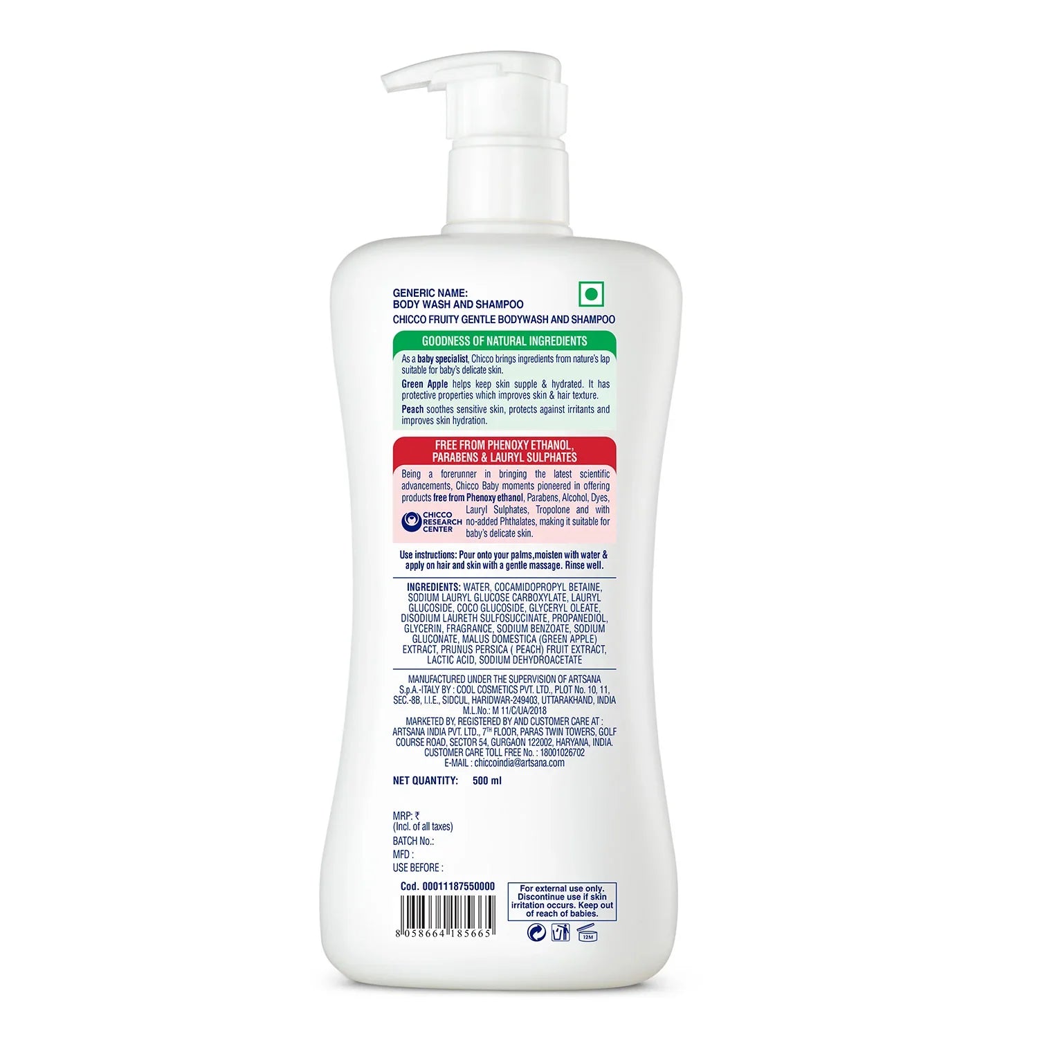 Baby Moments Gentle Bodywash & Shampoo Green Apple 500ml