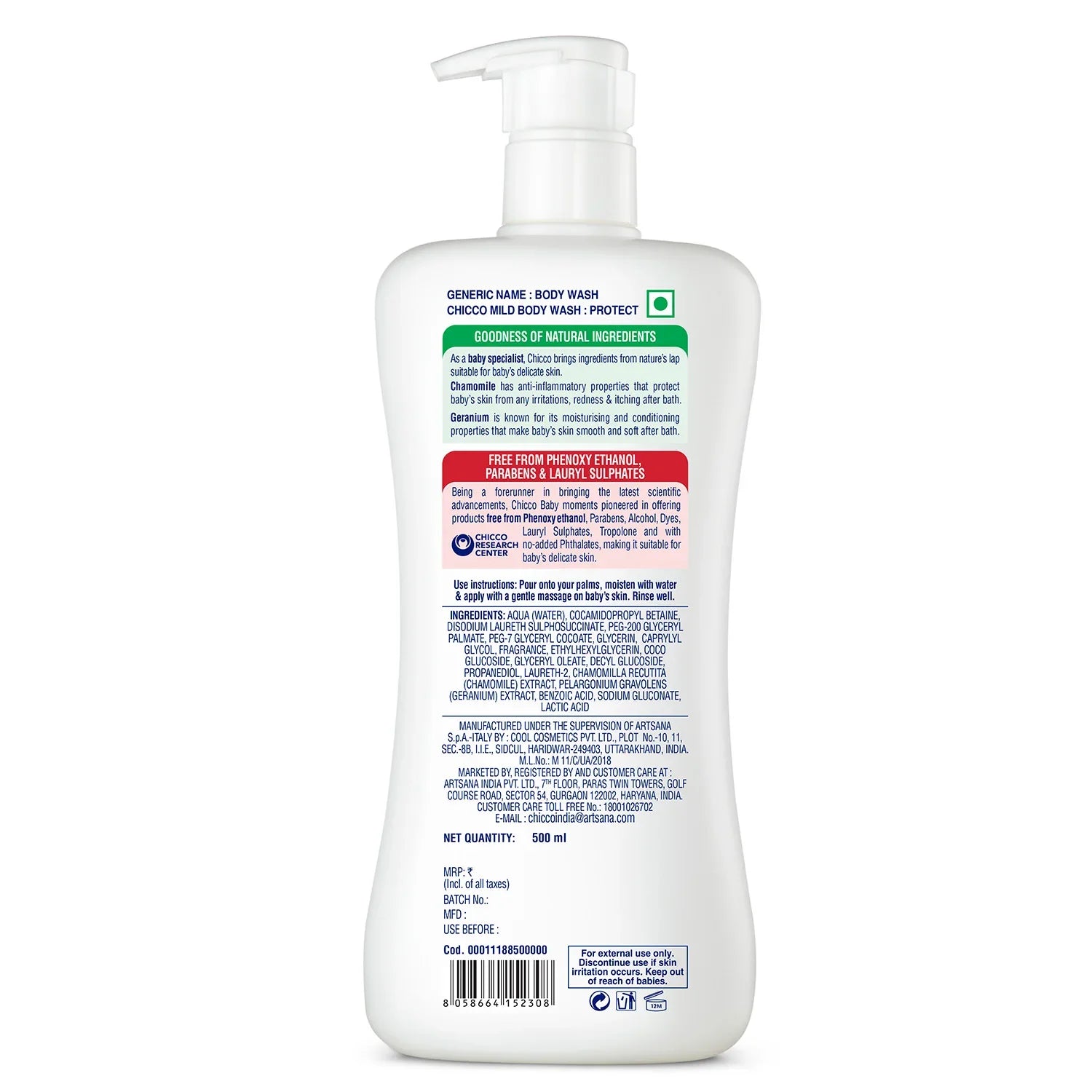 Baby Moments Mild Bodywash Protect 500 ml