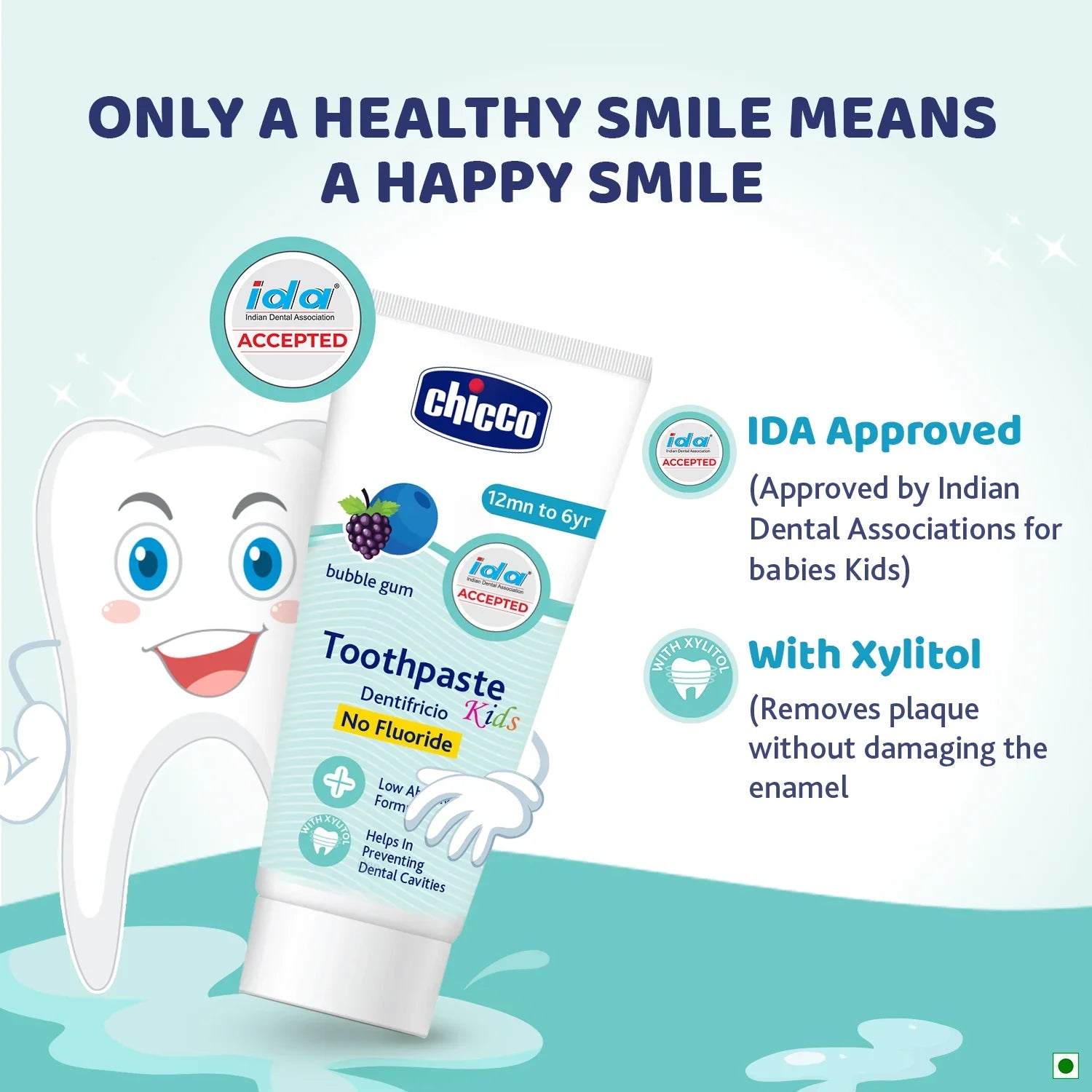 Bubble Gum Toothpaste 12M to 6Y 50g