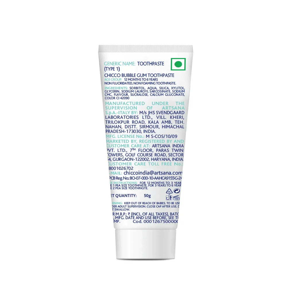 Bubble Gum Toothpaste 12M to 6Y 50g