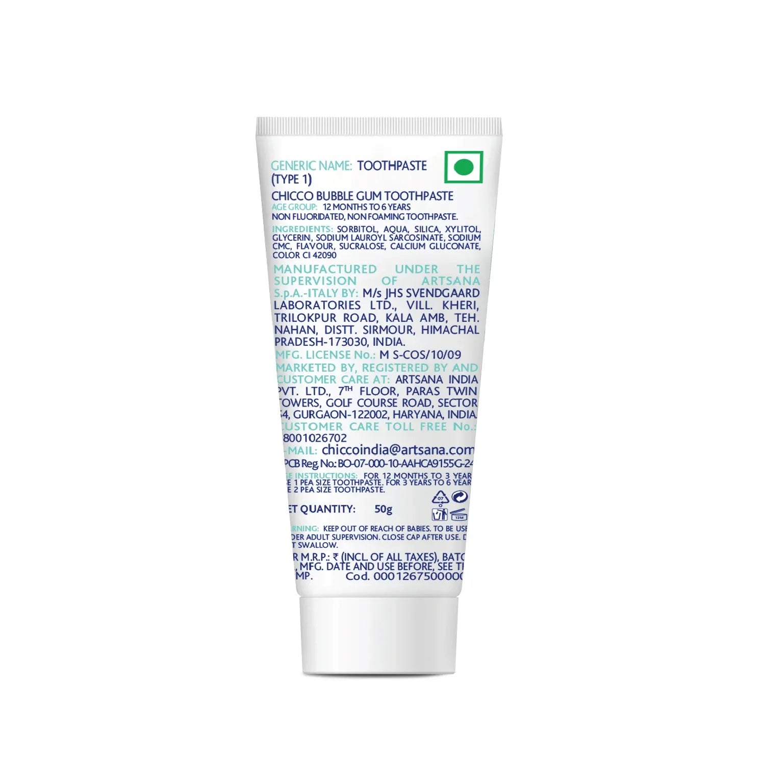 Bubble Gum Toothpaste 12M to 6Y 50g