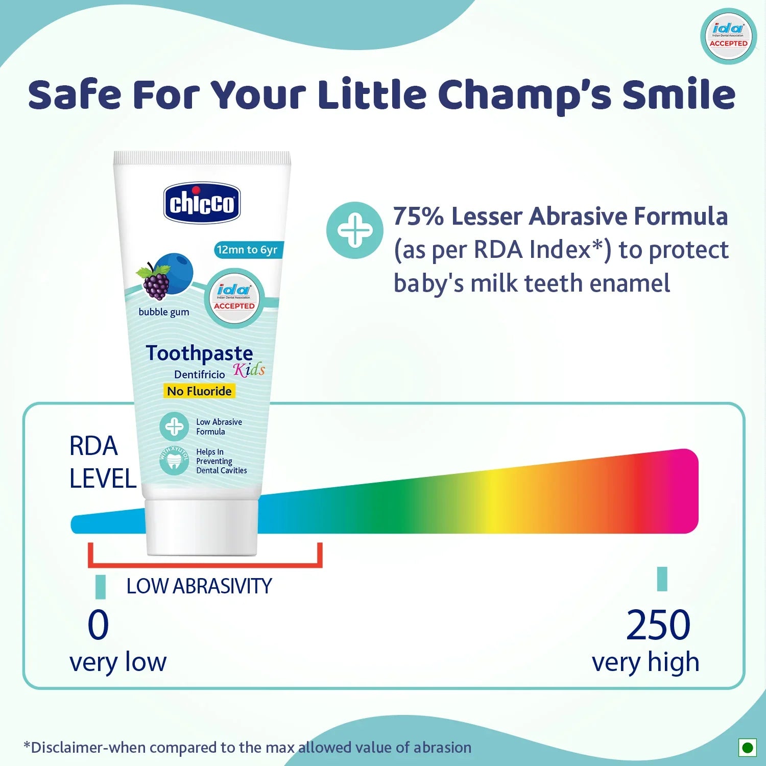 Bubble Gum Toothpaste 12M to 6Y 50g