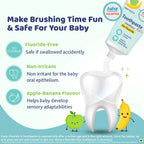 Combo Applebanana Toothpaste 6M to 6Y 50 g & Toothbrush Green 6M to 36M