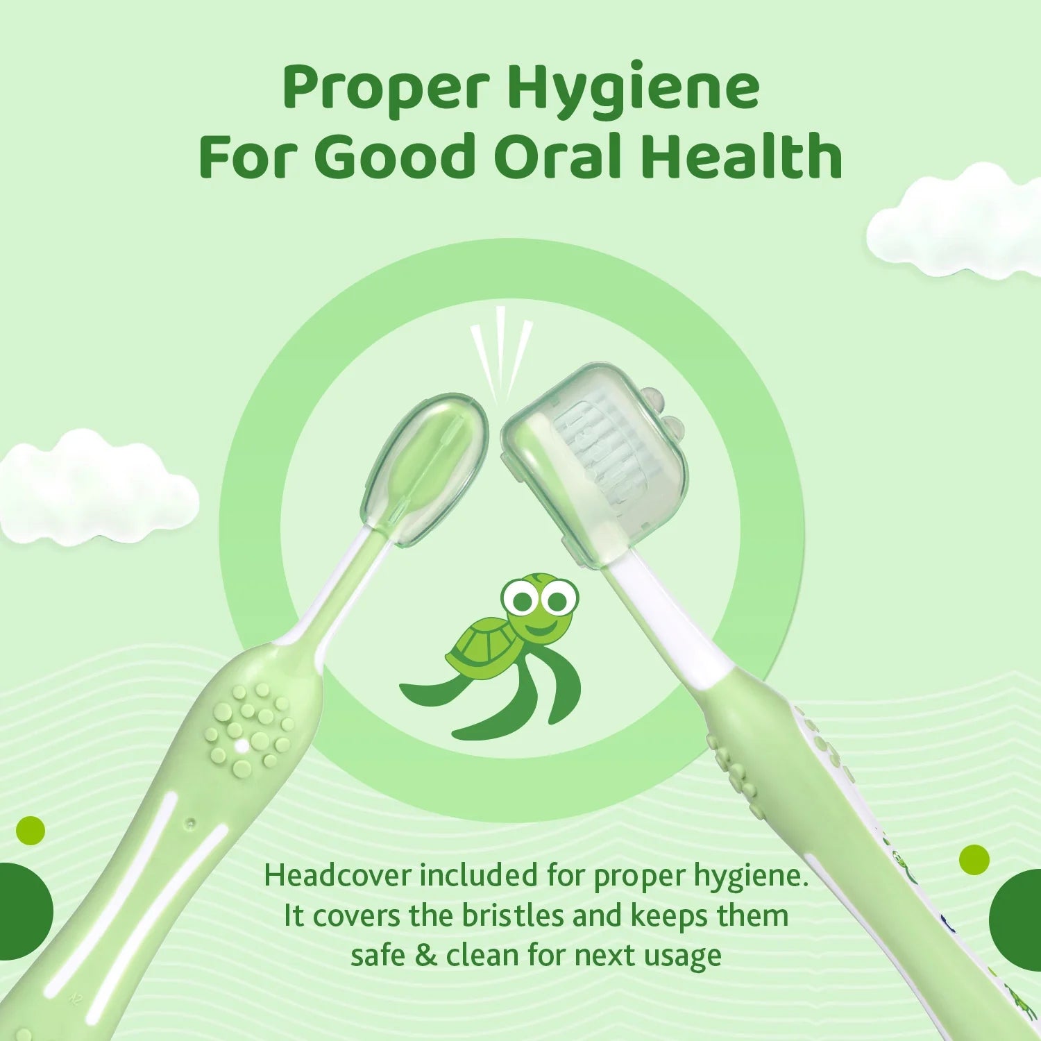 Combo Applebanana Toothpaste 6M to 6Y 50 g & Toothbrush Green 6M to 36M