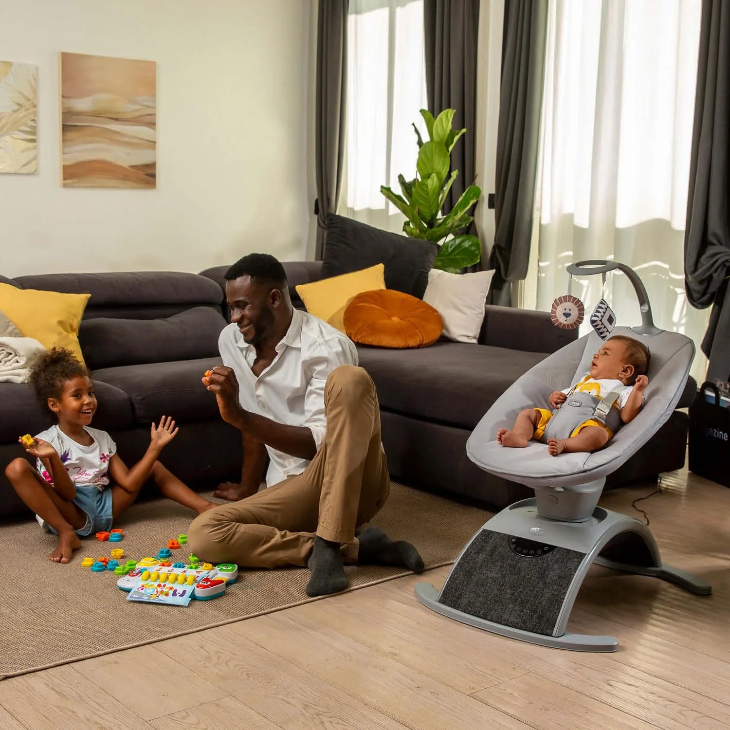 Comfy Wave Baby Bouncer Silverspring