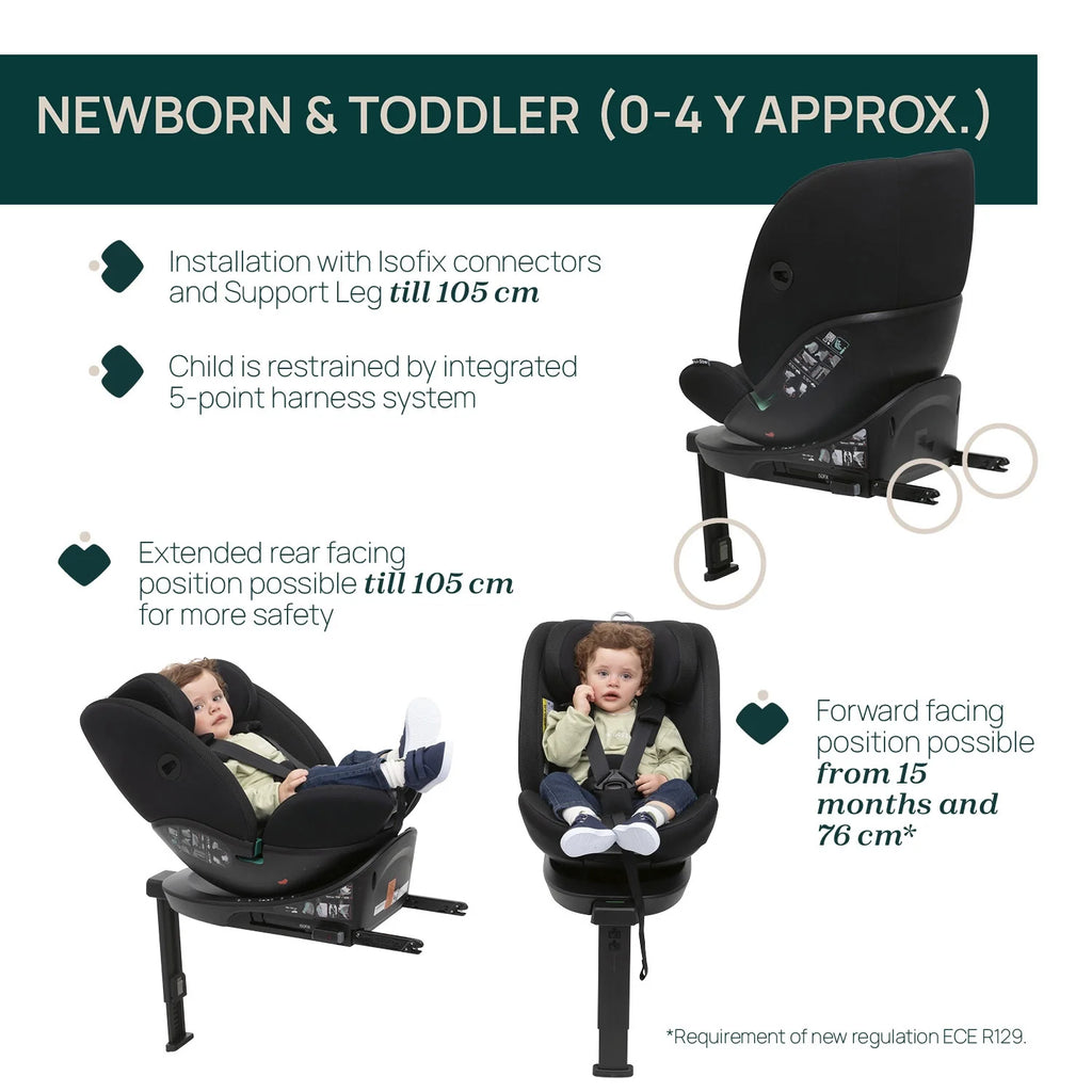 Everone I Size Baby Car Seat Black