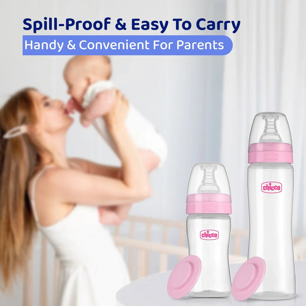 Feed Easy Baby Bottle 125ml Slow Flow 0M+ Pink