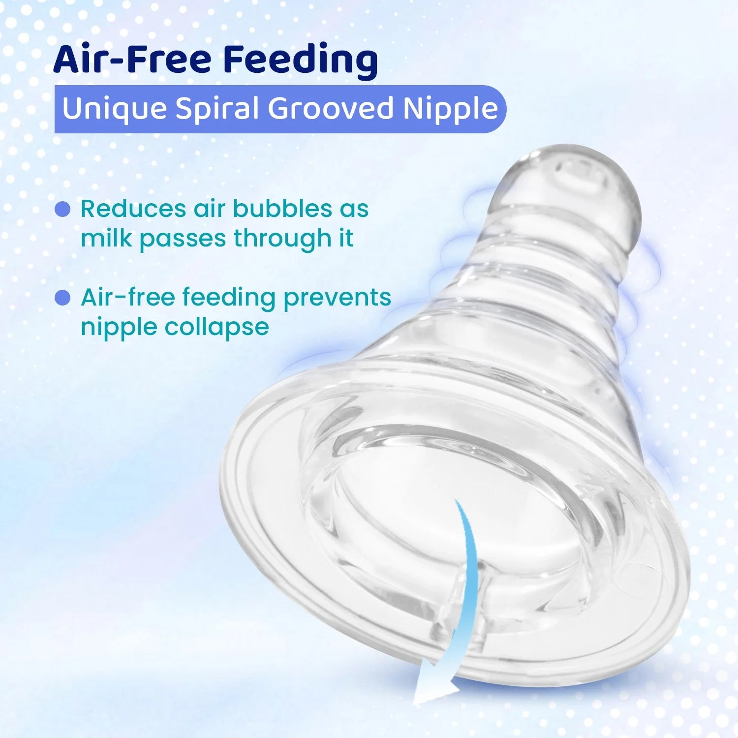 Feed Easy Baby Bottle 250ml Blue Medium 2M+