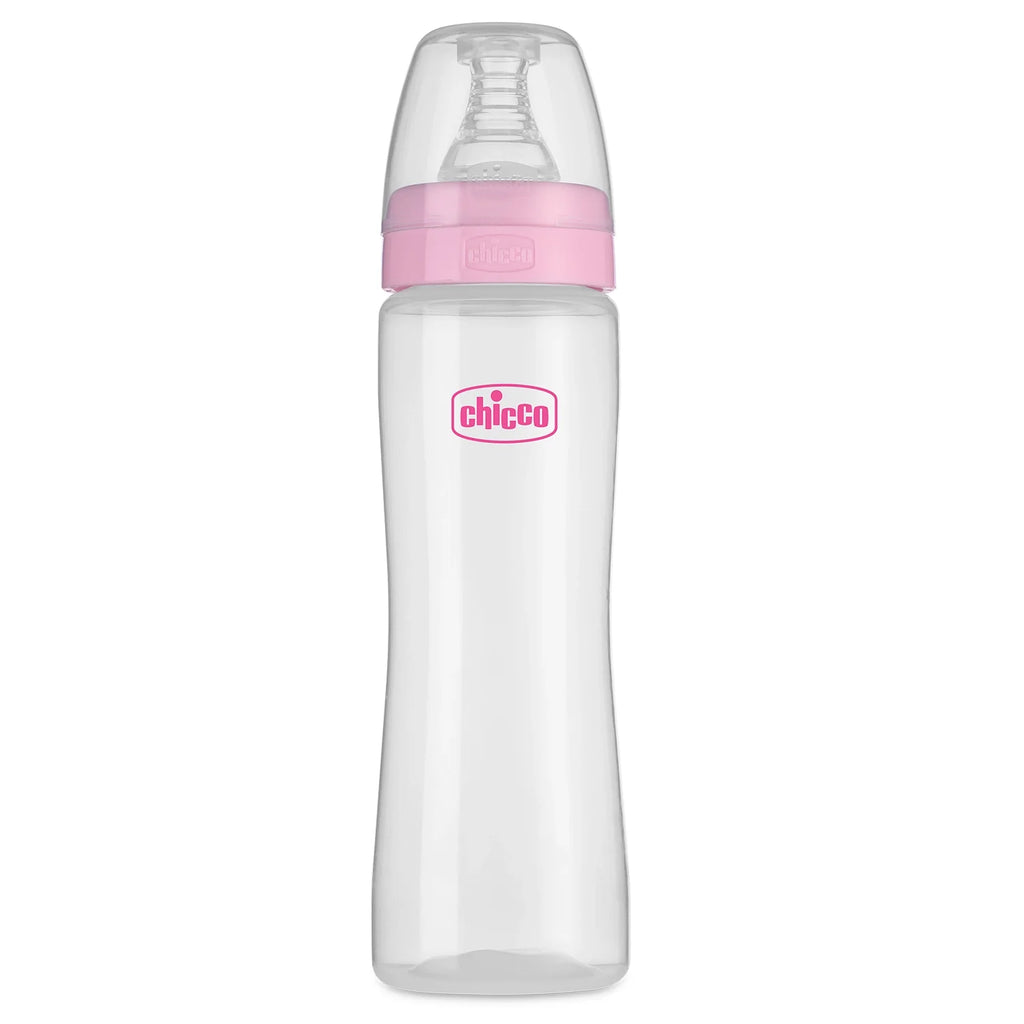 Feed Easy Baby Bottle 250ml Pink Medium 2M+