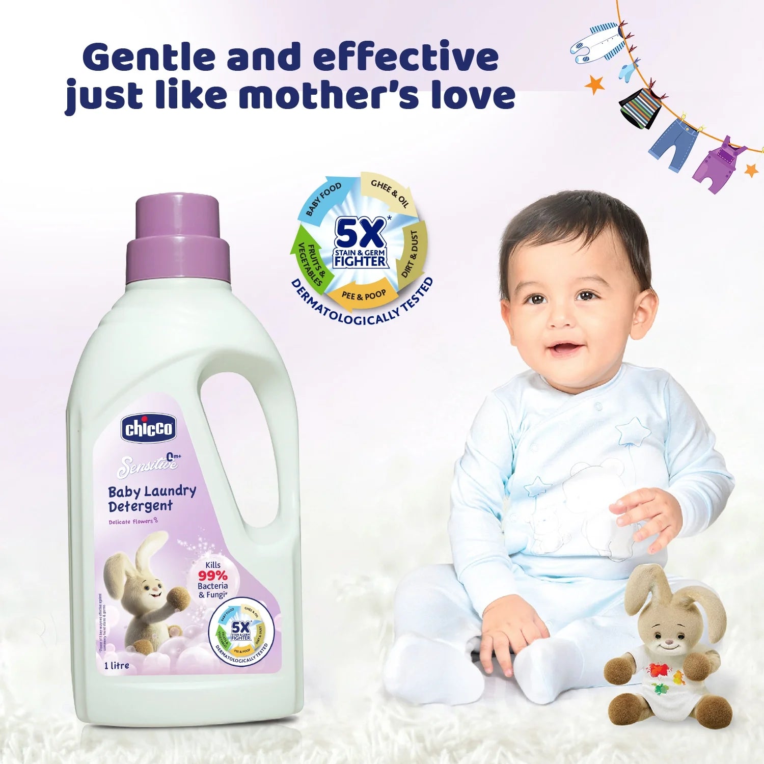 Laundry Detergent Delicate Flowers 1000ml