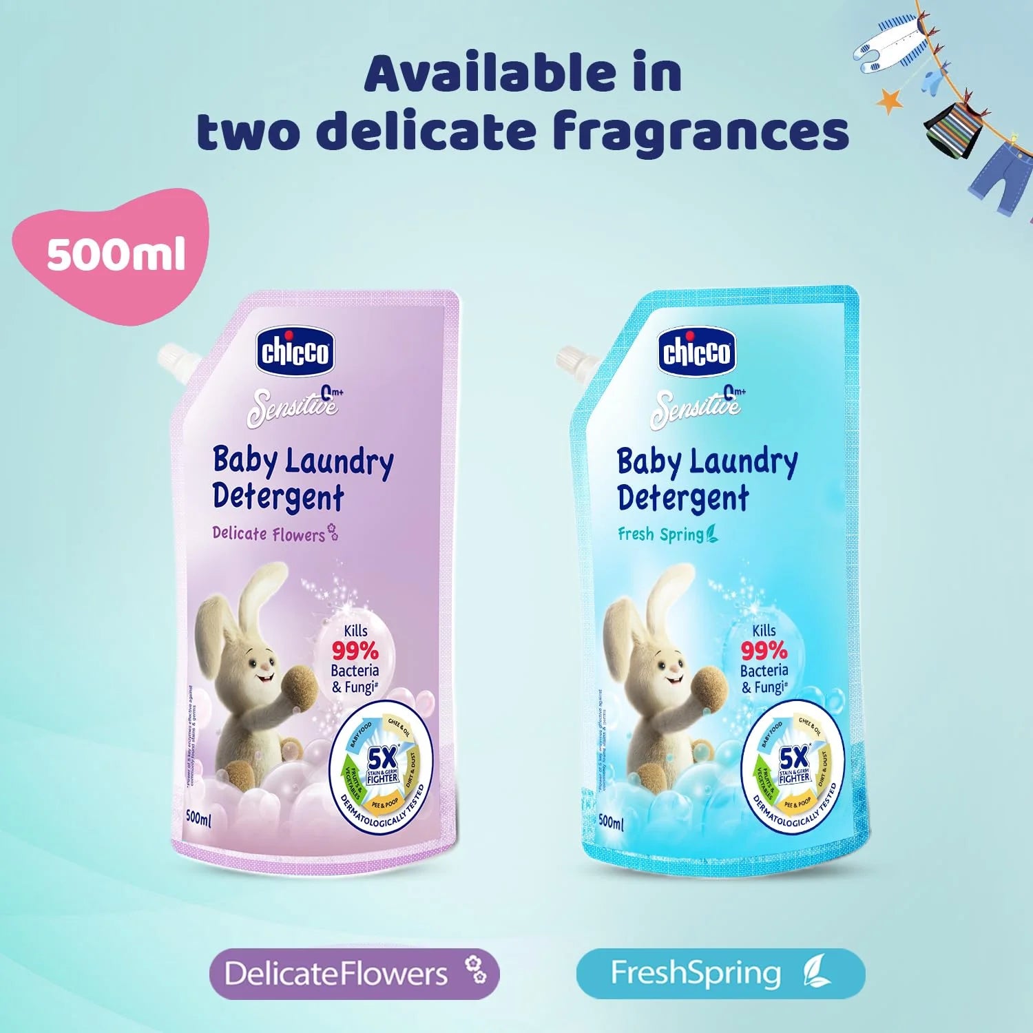 Laundry Detergent Fresh Spring 500ml Refil Pack