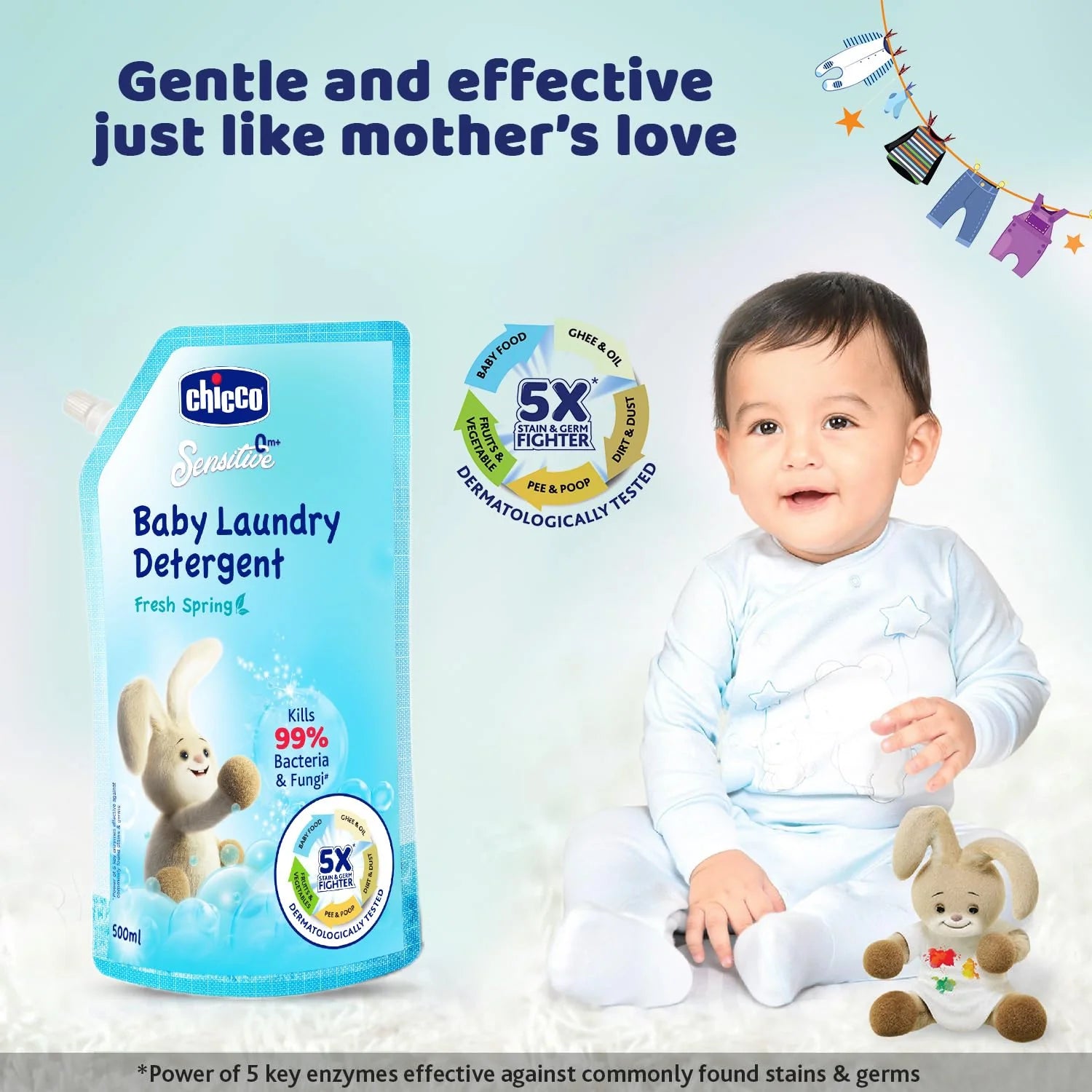 Laundry Detergent Fresh Spring 500ml Refil Pack