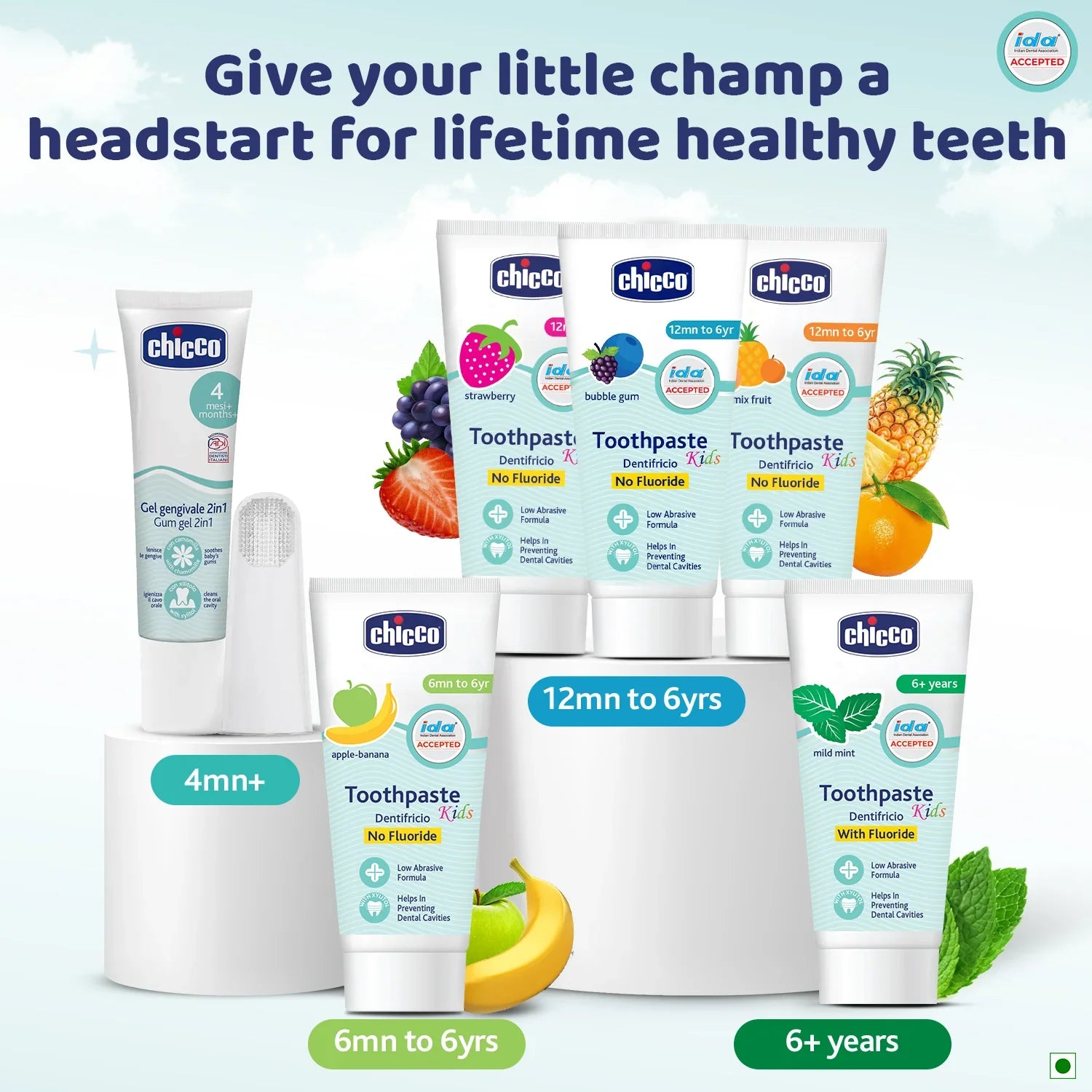 Mixed Fruit Toothpaste 12M to 6Y 50g