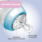 Natural Feeling Fast Flow Baby Bottle  6M+ 330ML Blue
