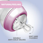 Natural Feeling Fast Flow Baby Bottle  6M+ 330ML Pink