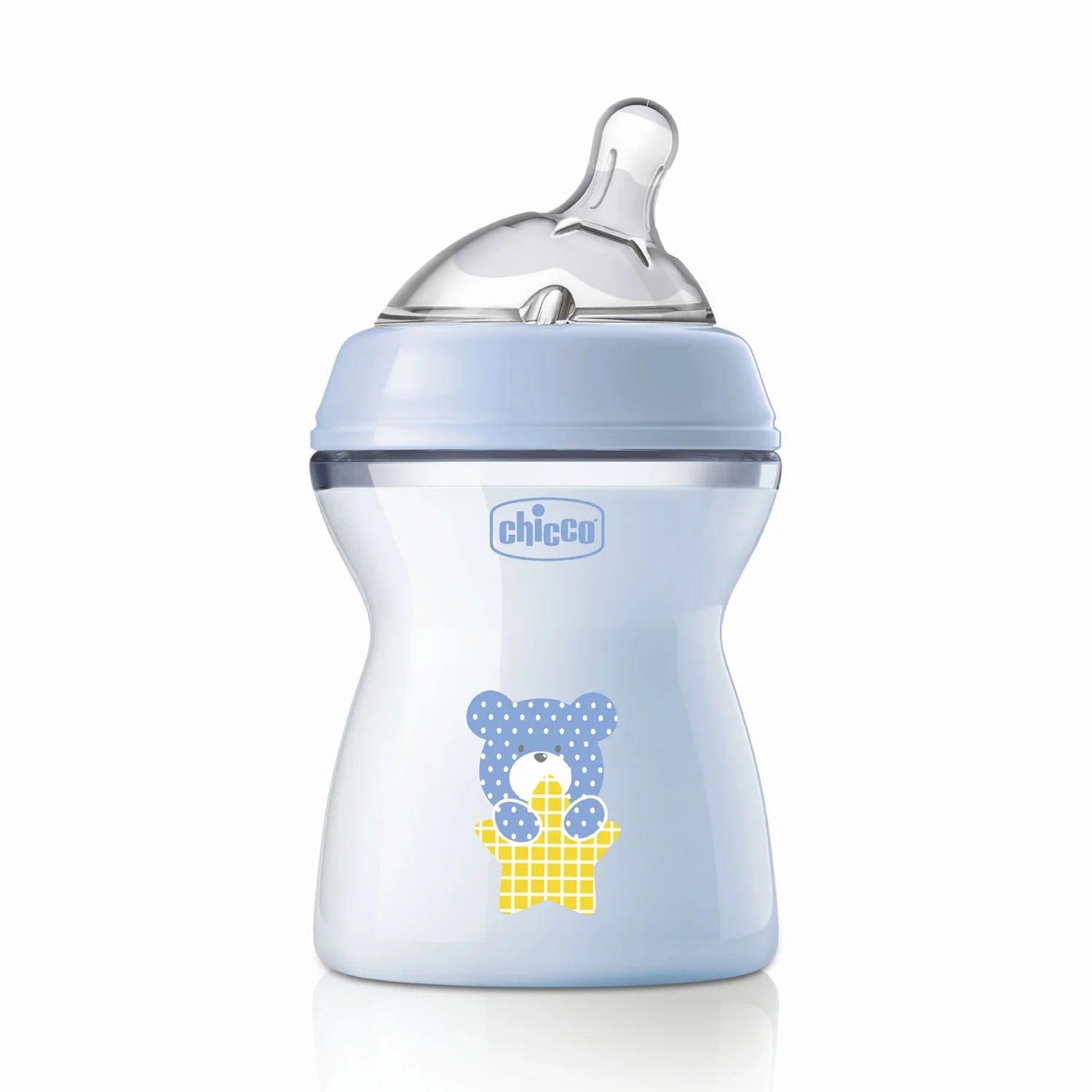 Natural Feeling Medium Flow Baby Bottle 2M+ 250ML Blue