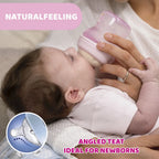 Natural Feeling Medium Flow Baby Bottle 2M+ 250ML Blue