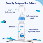 Nourish Plus Fast Flow Baby Bottle 240ml 6M+ Blue