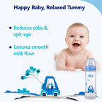 Nourish Plus Fast Flow Baby Bottle 240ml 6M+ Blue