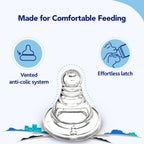 Nourish Plus Medium Flow Baby Bottle 240ml 3M+ Blue