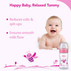 Nourish Plus Slow Flow Baby Bottle 120ml 0M+ Pink