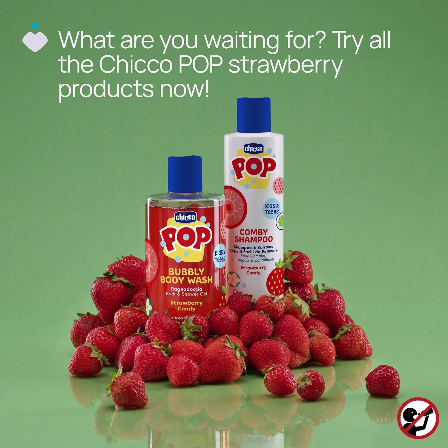 POP Strawberry Candy Bubbly Bodywash 300 ml (6 Years+)