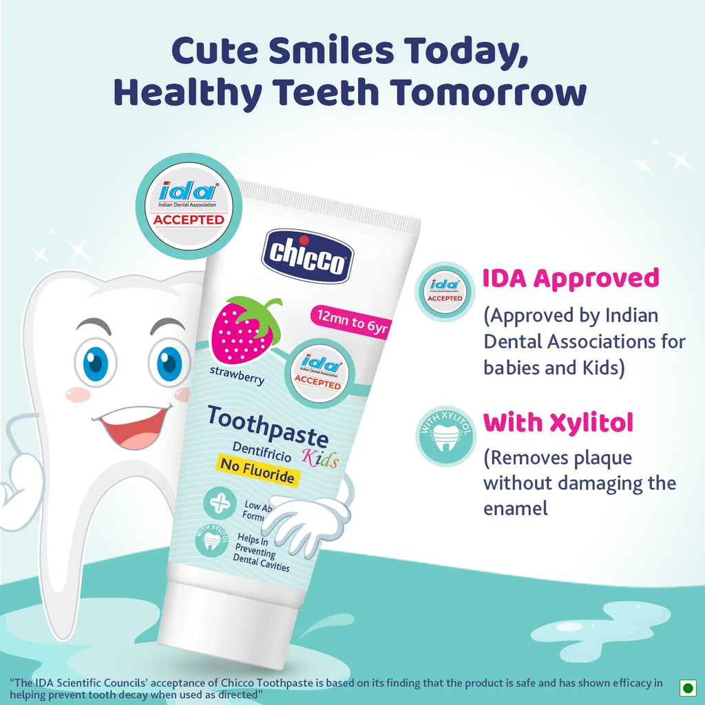 Strawberry Toothpaste 12M to 6Y 50 g Pack of 2