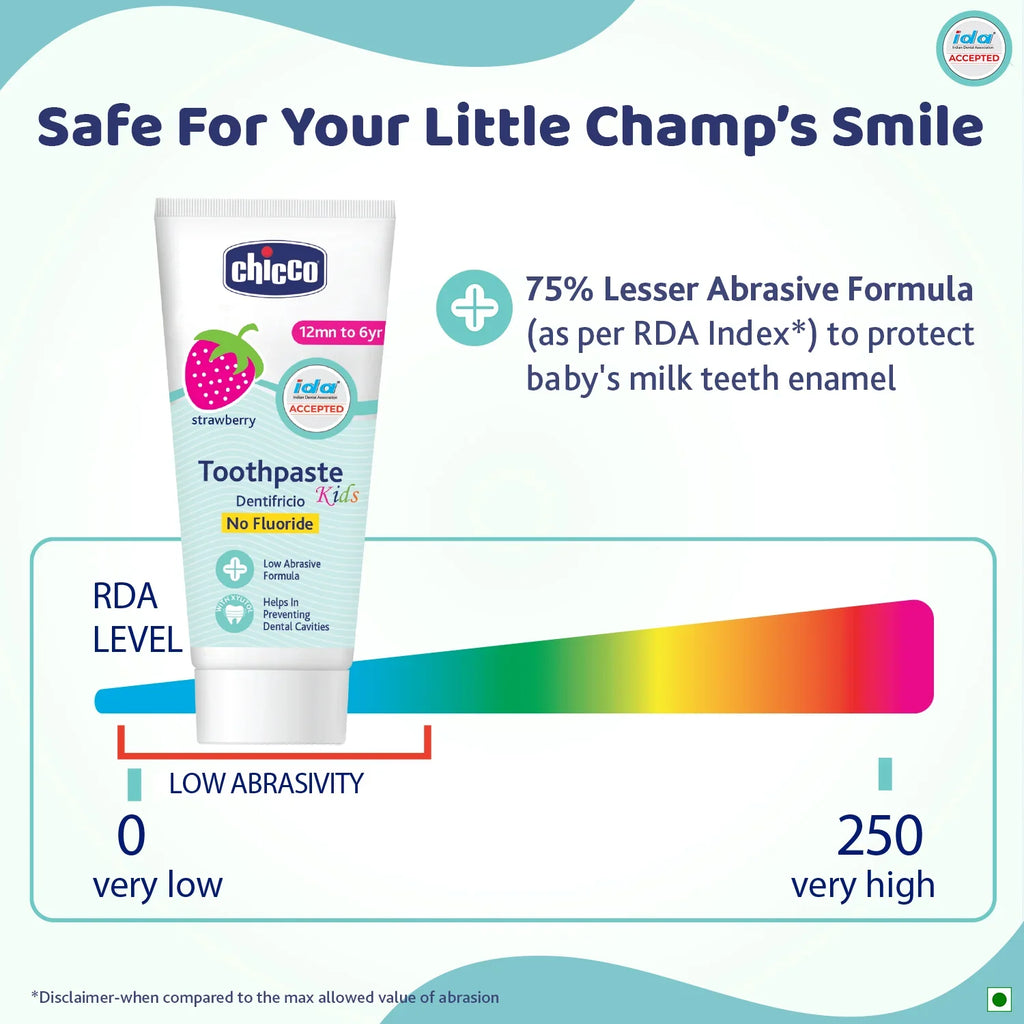 Strawberry Toothpaste 12M to 6Y 50 g Pack of 2