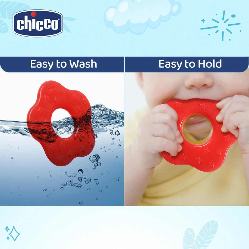 Teether Supersoft Star 2M+ 2Pc Red & Green