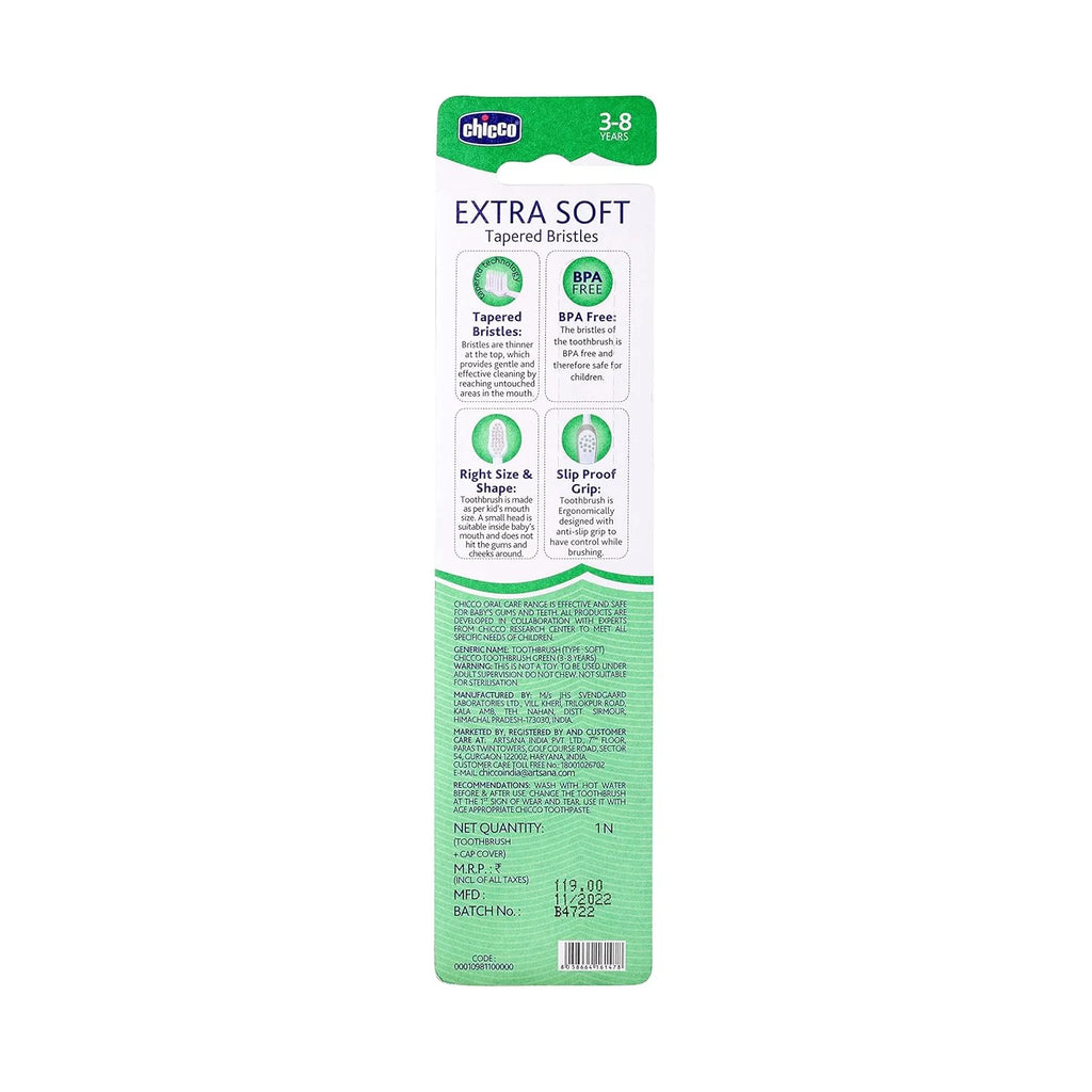Toothbrush Green 3Y to 8Y