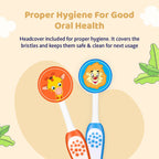 Toothbrush Set 3Y to 8Y Blue and Orange Pack of 2