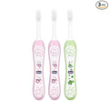 Toothbrush Set 6M to 36M Pink & Green Pack of 3