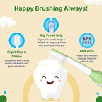 Toothbrush Set 6M to 36M Blue & Green Pack of 2