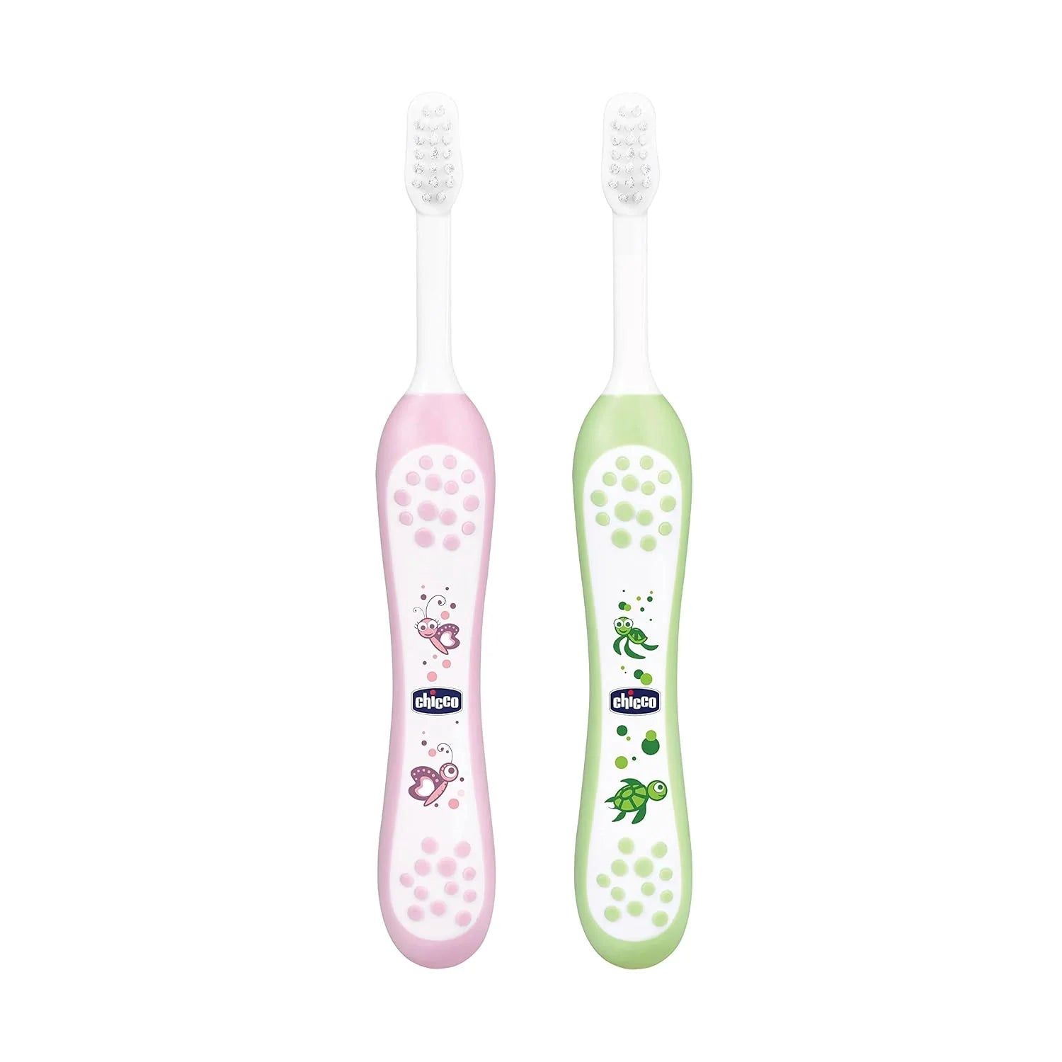 Toothbrush Set 6M to 36M Pink & Green Pack of 2