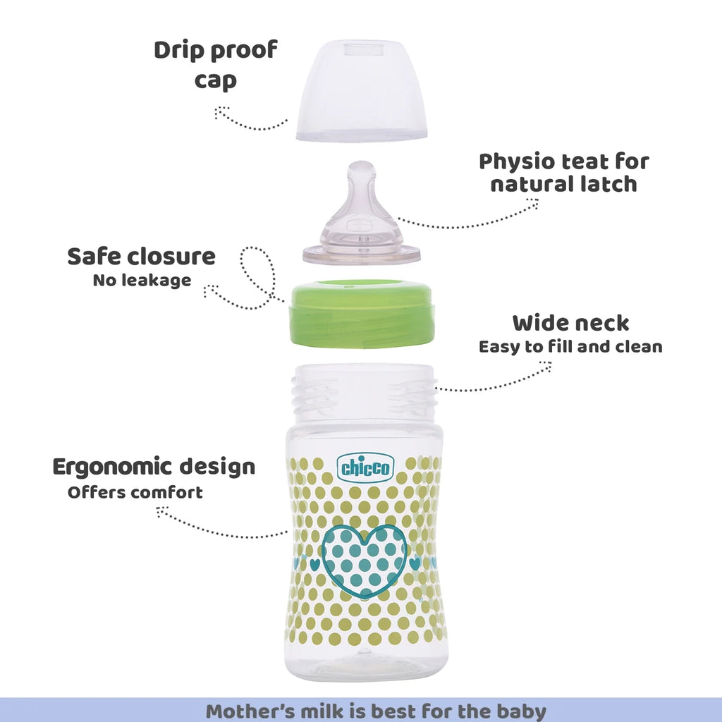 Well Being Bipack Slow Flow Bottle 150ml 0M+ Pink & Green