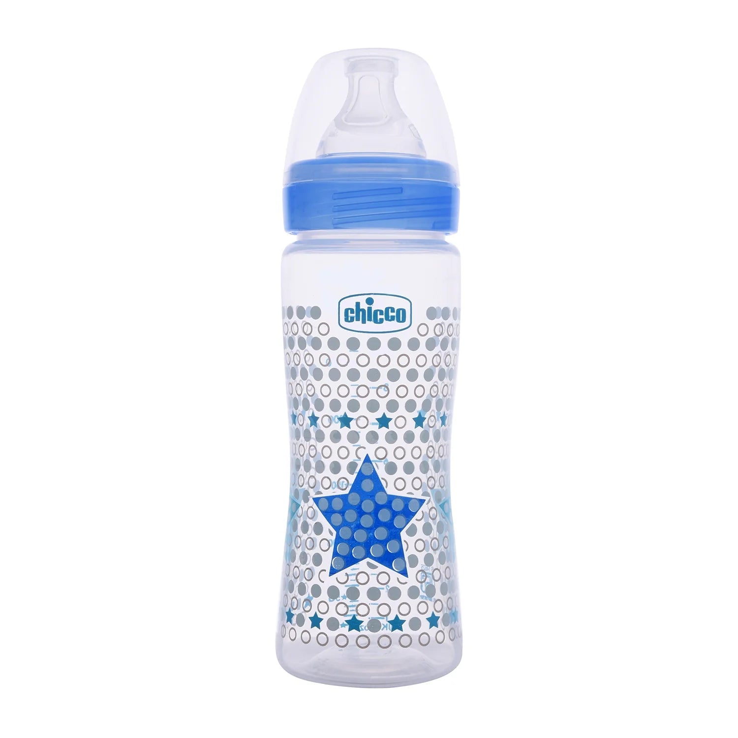Well Being Fast Flow Baby Bottle 330ml  4M+ Blue