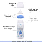 Well Being Fast Flow Baby Bottle 330ml  4M+ Blue