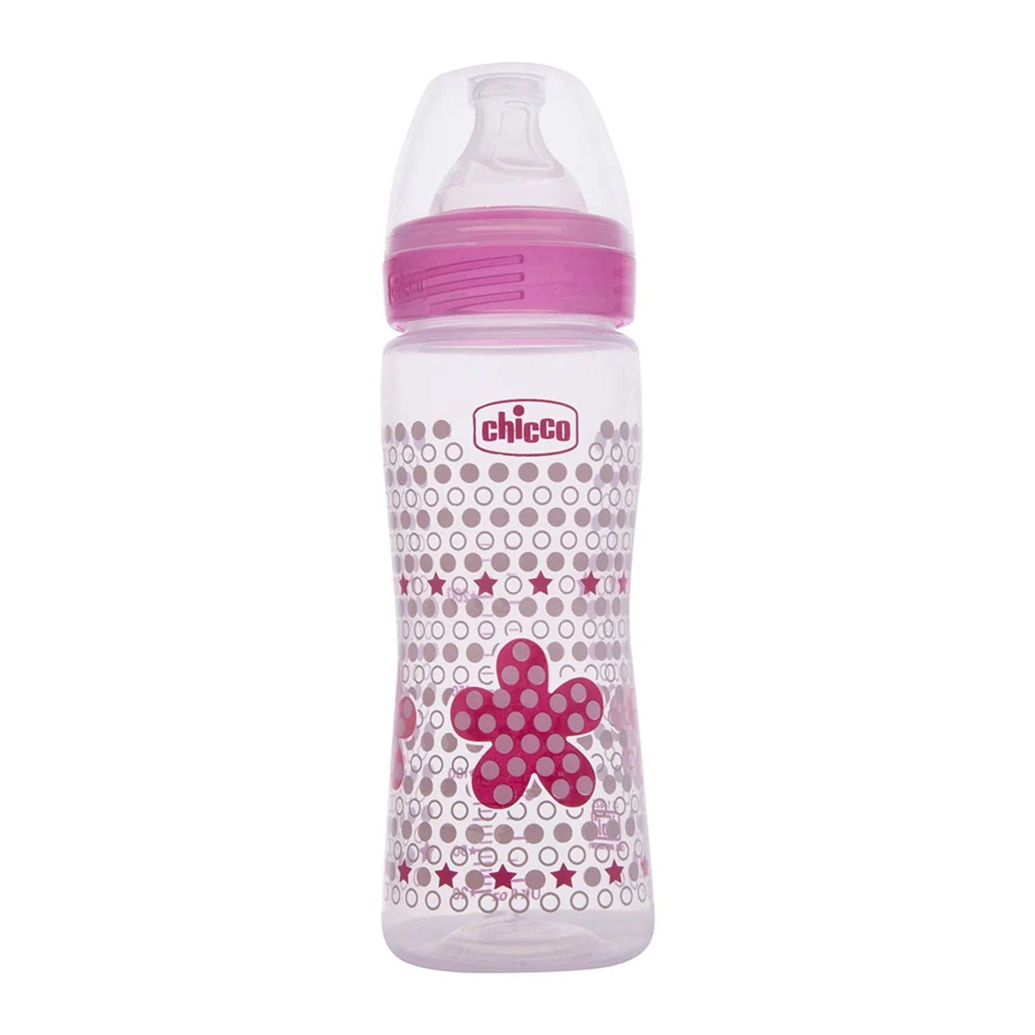 Well Being Fast Flow Baby Bottle 330ml 4M+ Pink