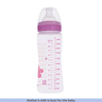 Well Being Fast Flow Baby Bottle 330ml 4M+ Pink