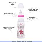 Well Being Fast Flow Baby Bottle 330ml 4M+ Pink